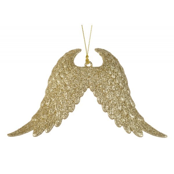 Χριστουγεννιάτικα Φτερά Αγγέλου Χρυσά (16cm)